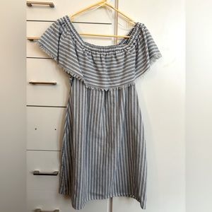 Linens blue & white striped dress